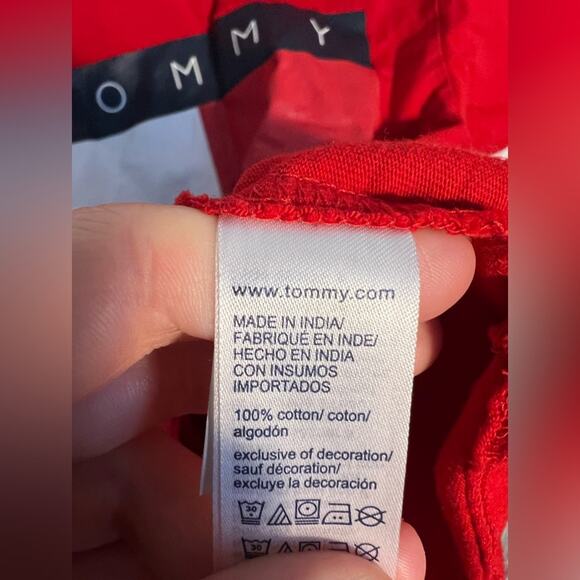 Tommy jeans red t shirt oversized short sleeve - Picture 3 of 4